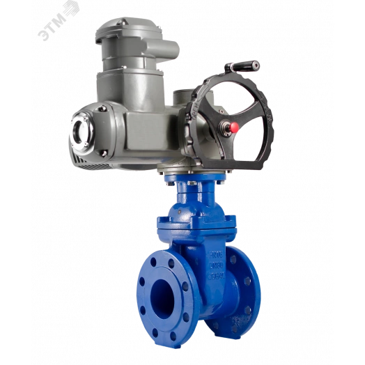 задвижка с обрезиненным клином высокопрочный чугун смартгир kr12-300 с электроприводом md500, 380 в dn 300 pn 10 ф/ф