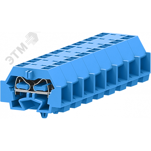 Клемма TB 2-2 с бок. подключ. с защелк. ножками, синяя