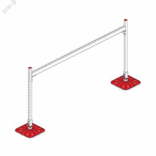 Опорная конструкция для горизонтальных прямоугольных воздуховодов и металлических лотков кабеленесущих систем TECHNORAPTOR FOOT 1000х500