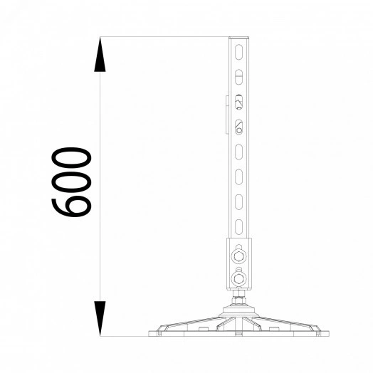 Опорная конструкция для горизонтальных прямоугольных воздуховодов и металлических лотков кабеленесущих систем TECHNORAPTOR FOOT 1000х500