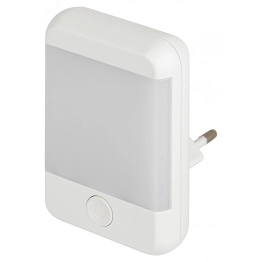 Ночник - светильник светодиодный NN-624-SW-W в розетку с выключателем белый