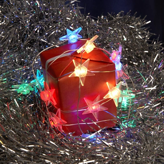 Гирлянда линейная Звездочки LED мульти 1.8м USB