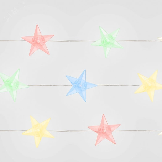 Гирлянда линейная Звездочки LED мульти 1.8м USB