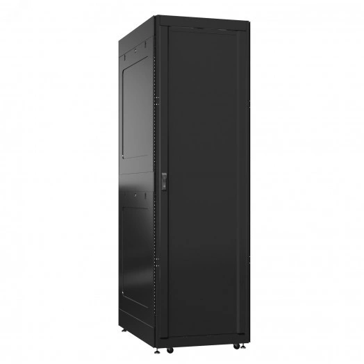 Шкаф серверный 52U 800х1200 передняя дверь: одностворчатая глухой металл IP51. задняя дверь: двустворчатая глухой металл IP51. боковые панели: глухой металл. цвет: черный RAL9005 