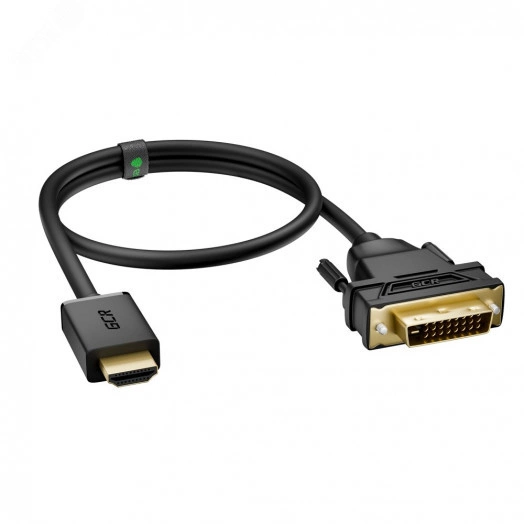 Кабель HDMI 19AM на DVI 25М, 0.3 м., черный