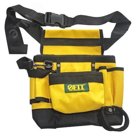 Пояс для инструмента одинарный, полиэстер, 9 отделений, 2 петли для инструмента