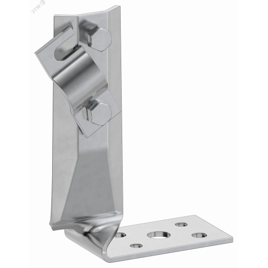 Держатель проводника круглого 6-10мм винтовой угловой скрытый h=70мм оцинкованная сталь HDZ IEK