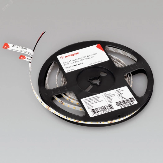 Лента RT-A120-8мм 24V Warm3500 CRI98 (14.4 W/m, IP20, 2835, 5м) (Открытый)