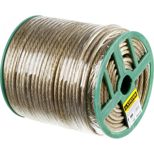 Трос стальной 8 мм 100 м в полимерной оболочке