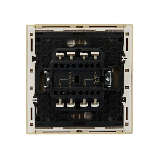 FORTE&PIANO Выключатель 2-клавишный проходной с индикацией 10А FP408 ваниль IEK