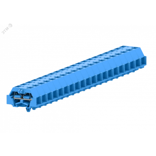 Клемма TB 2-2 с бок. подключ. с защелк. ножками, синяя