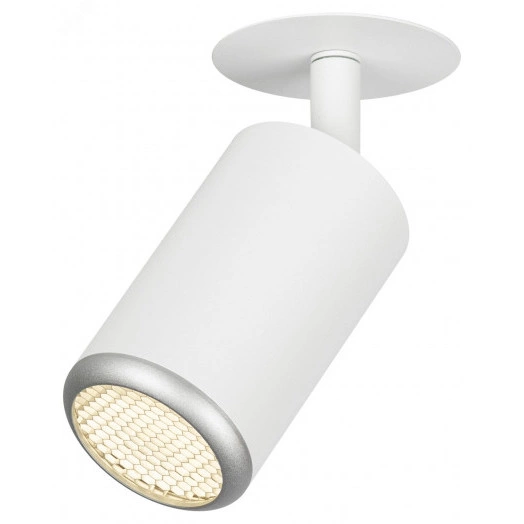 Светильник встраиваемый алюминиевый KL106 WH/SL MR16 GU5.3 белый/серебро матовый