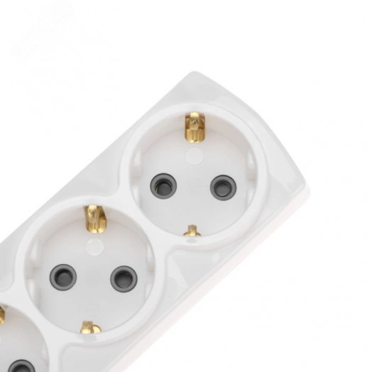 Удлинитель PREMIUM 3 гнезда, 3 м, 3х1,5 мм2, с/з, с выключателем, белый