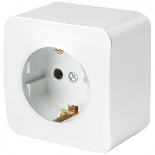 Розетка одноместная с/з 250В 10А серия София белый STEKKER