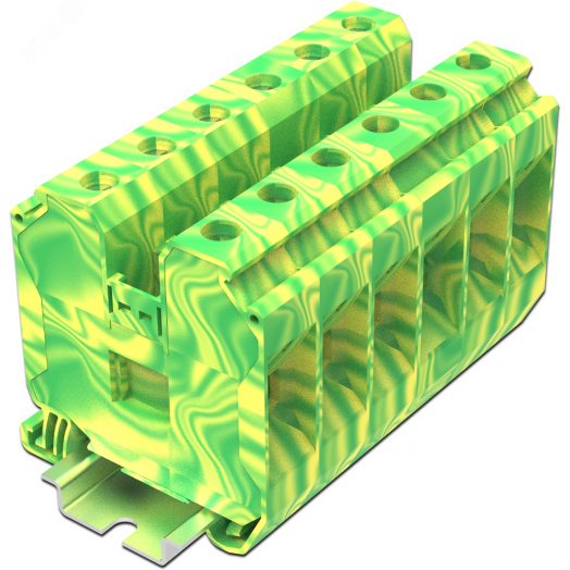 Клемма TU 1-1 земля, винтовая, сечение 35 мм. кв., желто-зеленая