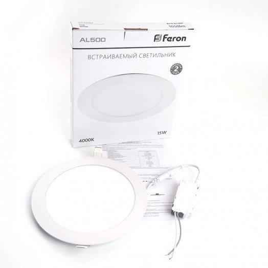 Светильник светодиодный ДВО-15w 4000K 1050Лм slim белый