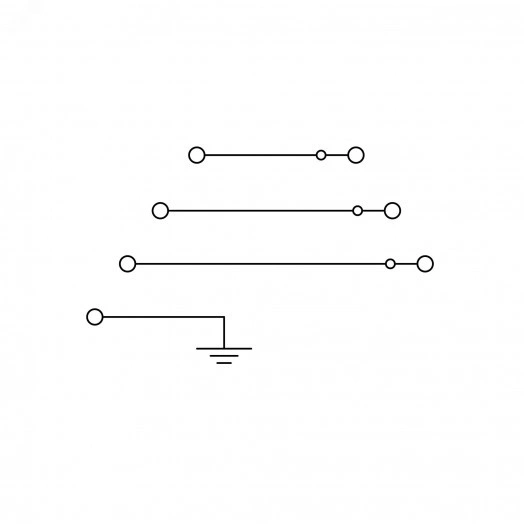 Клемма многоуровневая для подключения электродвигателя, зажим push-in, 7 точек подключения, 2.5 кв.мм, серая