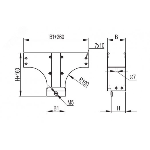 Зажим для подключения гибкой шины 120x32