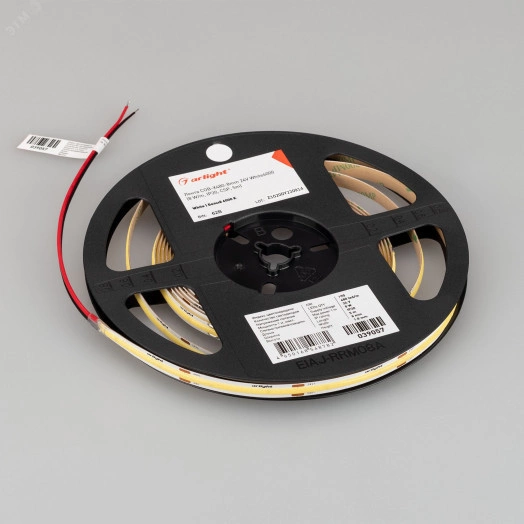 Лента COB-X480-8мм 24V White6000 (8 W/m, IP20, CSP, 5м) (-)