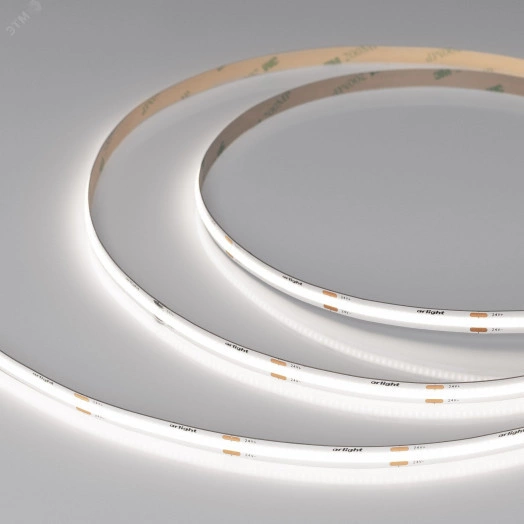 Лента COB-X480-8мм 24V White6000 (8 W/m, IP20, CSP, 5м) (-)