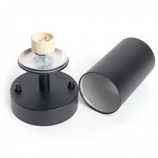 Светильник ДБУ GU10 без лампы наклонный IP54 черный