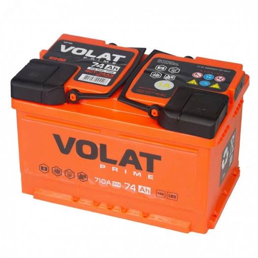 Аккумулятор автомобильный VOLAT Prime 74Ah R+ (низкий)
