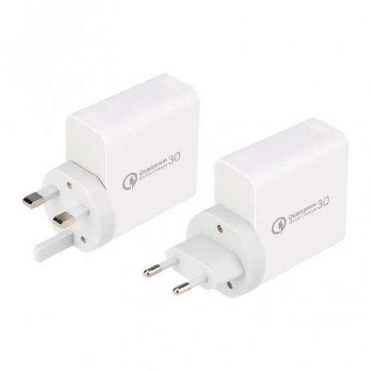 Устройство сетевое зарядное для iPhone, iPad 2xUSB+USB Type-С, переход+адап, 48W белое,