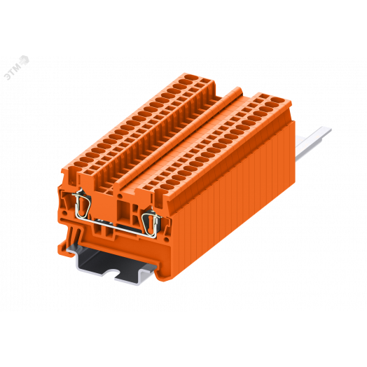 Клемма TC 1-1 пружинная, сечение 1,5 мм. кв., оранжевая