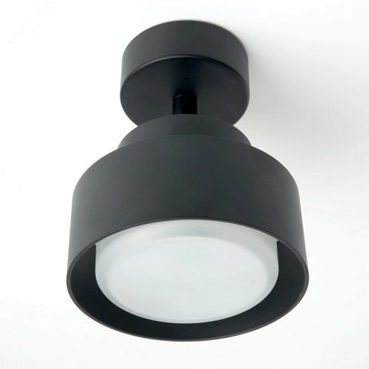 Светильник ДБО-12w GX53 без лампы наклонный с выключателем черный