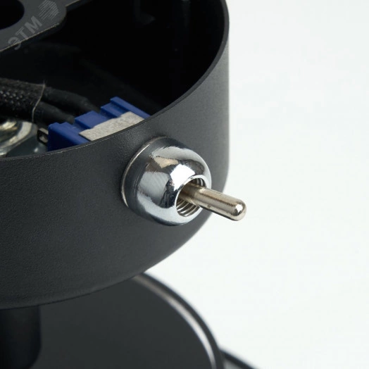 Светильник ДБО-12w GX53 без лампы наклонный с выключателем черный