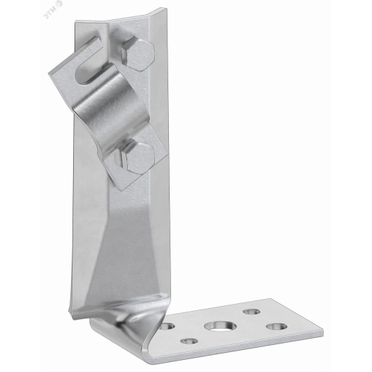 Держатель проводника круглого 6-10мм винтовой угловой скрытый h=70мм оцинкованная сталь IEK