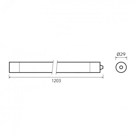 Светильник линейный ДСП 24 Вт 4000К 2500 лм 175-265В IP65 1203х29х29мм Пластик матовый COMPACT Gauss