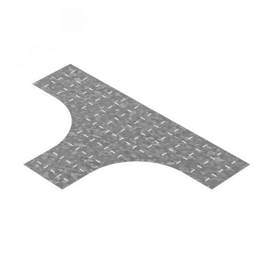 Донная вставка для тройника для лотков НЛО 300 мм радиус 600 мм, толщ. 1,0 мм, Сендзимир цинк