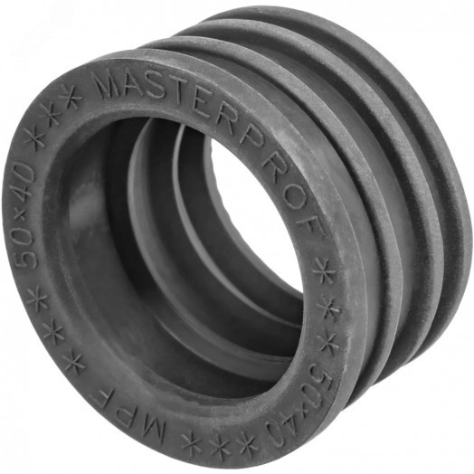 Манжета для канализации черная ТЭП 50х40 удлиненная