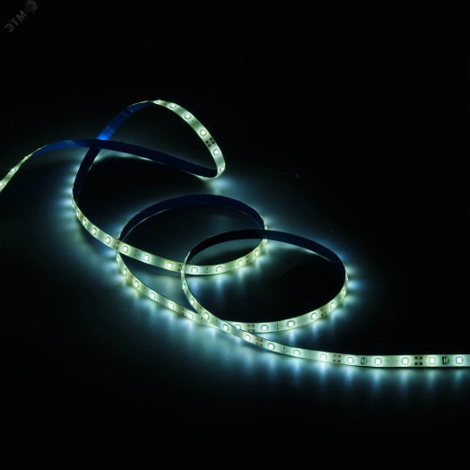 Лента светодиодная LED 2835/60-SMD 4,8 Вт/м 150 Лм/м 6000К холодный IP66 12 В DC 8 мм (катушка 5 м ZIP bag) Elementary