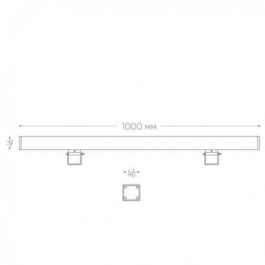 Светильник светодиодный ДБУ-18w 4000К 1400Лм IP65 линейный