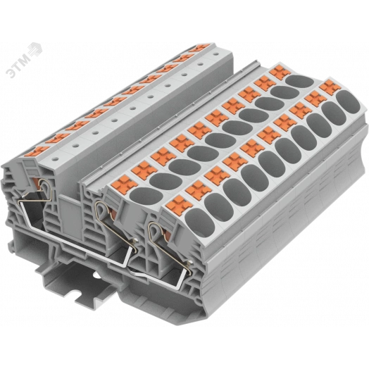 Клемма TP 1-2 проходная Push-in, сечение 16 мм. кв., серая