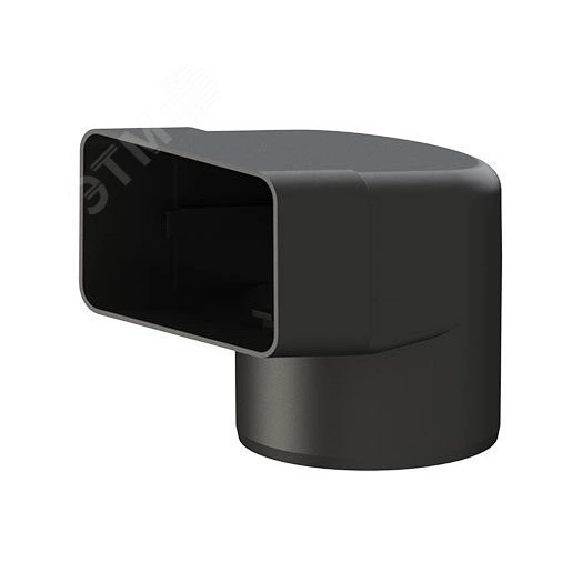 Отвод угловой прямоугольный черный ТП-89.100