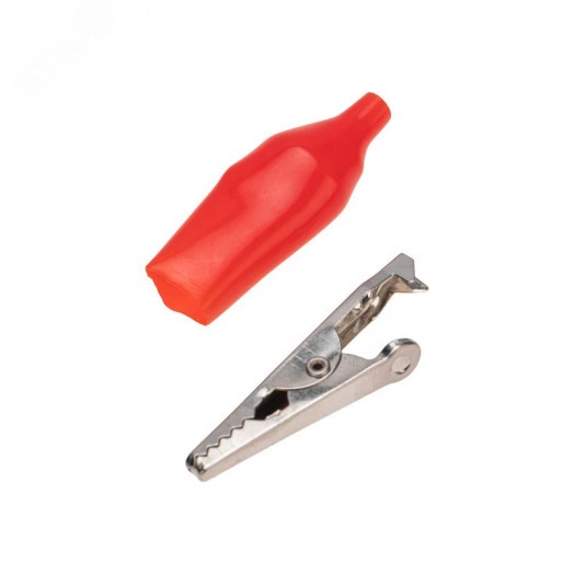 Зажим 'крокодил' 5 А 56 мм в изоляторе,