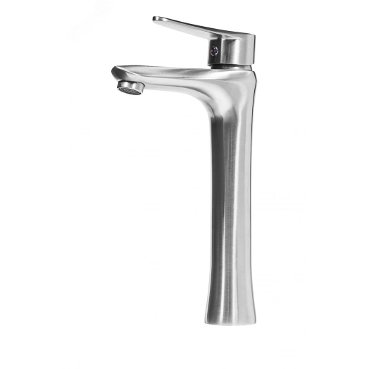 Смеситель для раковины ПСМ-300-6 STEEL нержавеющая сталь AISI-304 высокий тип См-УмОЦБА