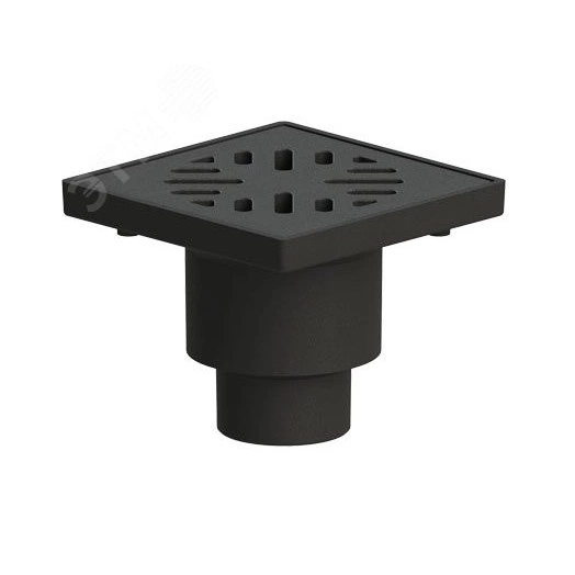 Трап чугунный вертикальный ТП-112 с чугунной решеткой Дн110-160