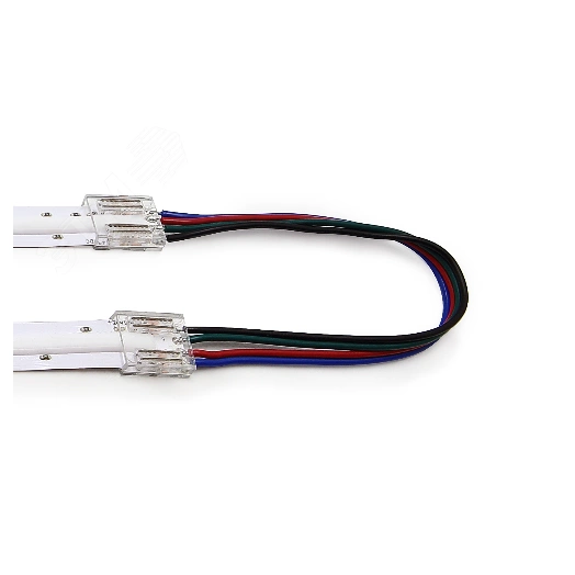 Разъем 4PIN с проводом для LED ленты COB RGB 12 мм, лента - лента (1 шт)