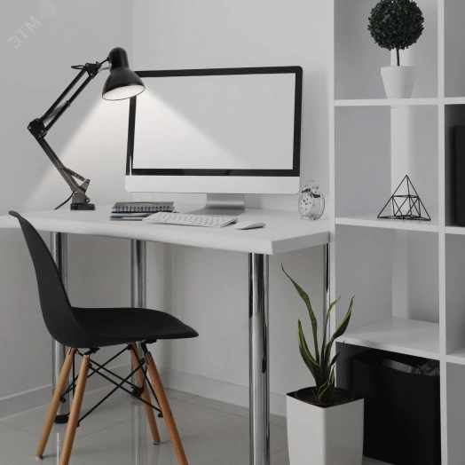 Светильник настольный TBL-01 Е27 на струбцине черный