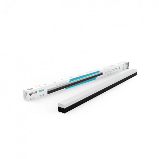 Светильник линеный универсальный ДПО 48 Вт 4600х80х70х55 мм IP40 черный матовый Shop