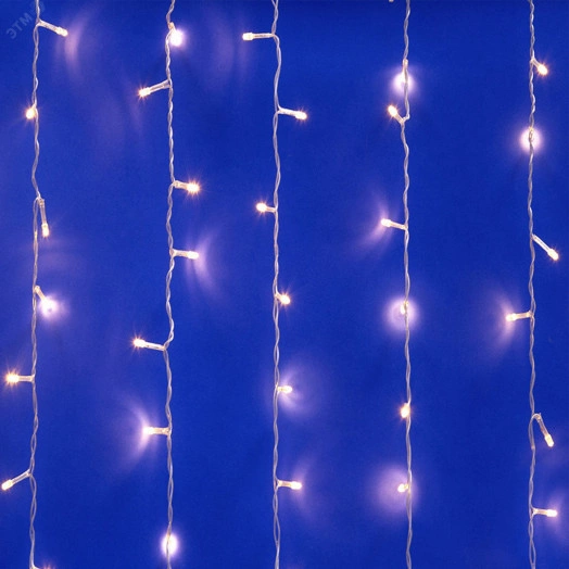 Занавес светодиодный 1,5х1,5м 100 светодиодов теплый Провод прозрачный ULD-C1515-100/DTA WA RM WHITE IP20