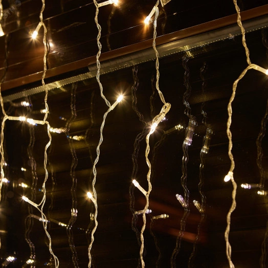 Занавес светодиодный 1,5х1,5м 100 светодиодов теплый Провод прозрачный ULD-C1515-100/DTA WA RM WHITE IP20