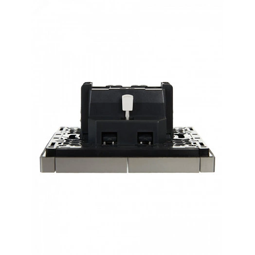 FORTE&PIANO Выключатель 2-клавишный 10А FP505 сталь IEK