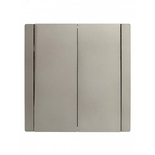 FORTE&PIANO Выключатель 2-клавишный 10А FP505 сталь IEK