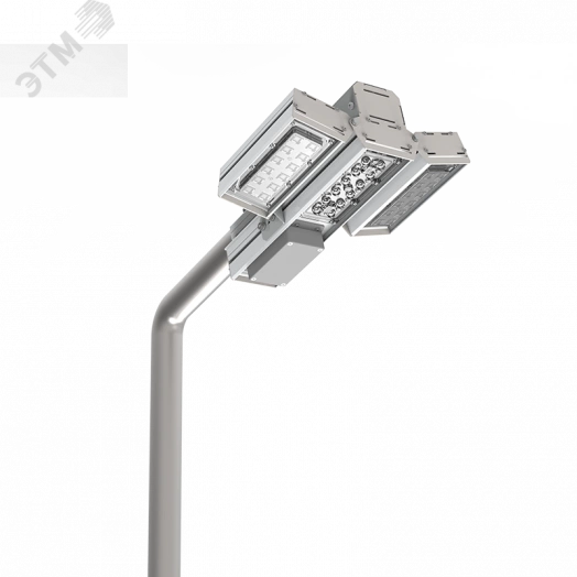 Светильник светодиодный для охранного периметра Cerberus 120 Вт консольный 5000 К IP67 NEMA RAL7045 серый