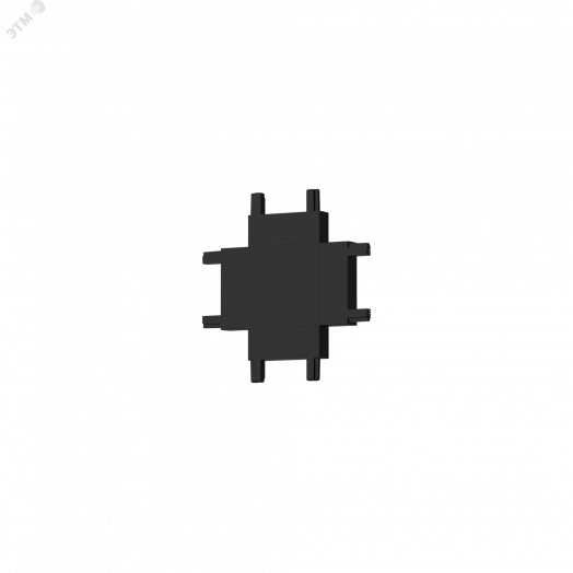 Коннектор Х-образный горизонтальный для накладного и встраиваемого монтажа для магнитной системы Galakti 46x46x6 мм черный
